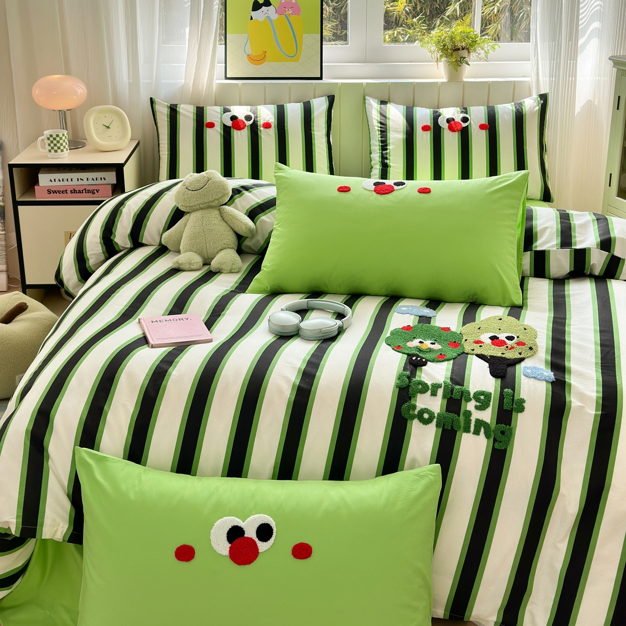 91家纺网 家纺一手货源 找家纺 如意朵 2026新款全棉纯棉毛巾绣四件套（第二批） 许愿树