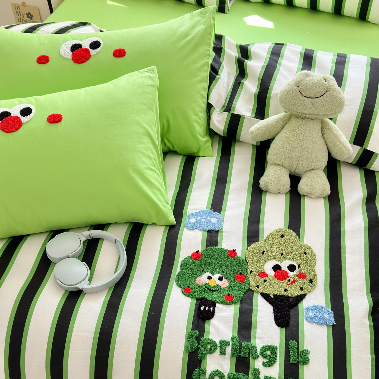 91家纺网 家纺一手货源 找家纺 如意朵 2026新款全棉纯棉毛巾绣四件套（第二批） 许愿树