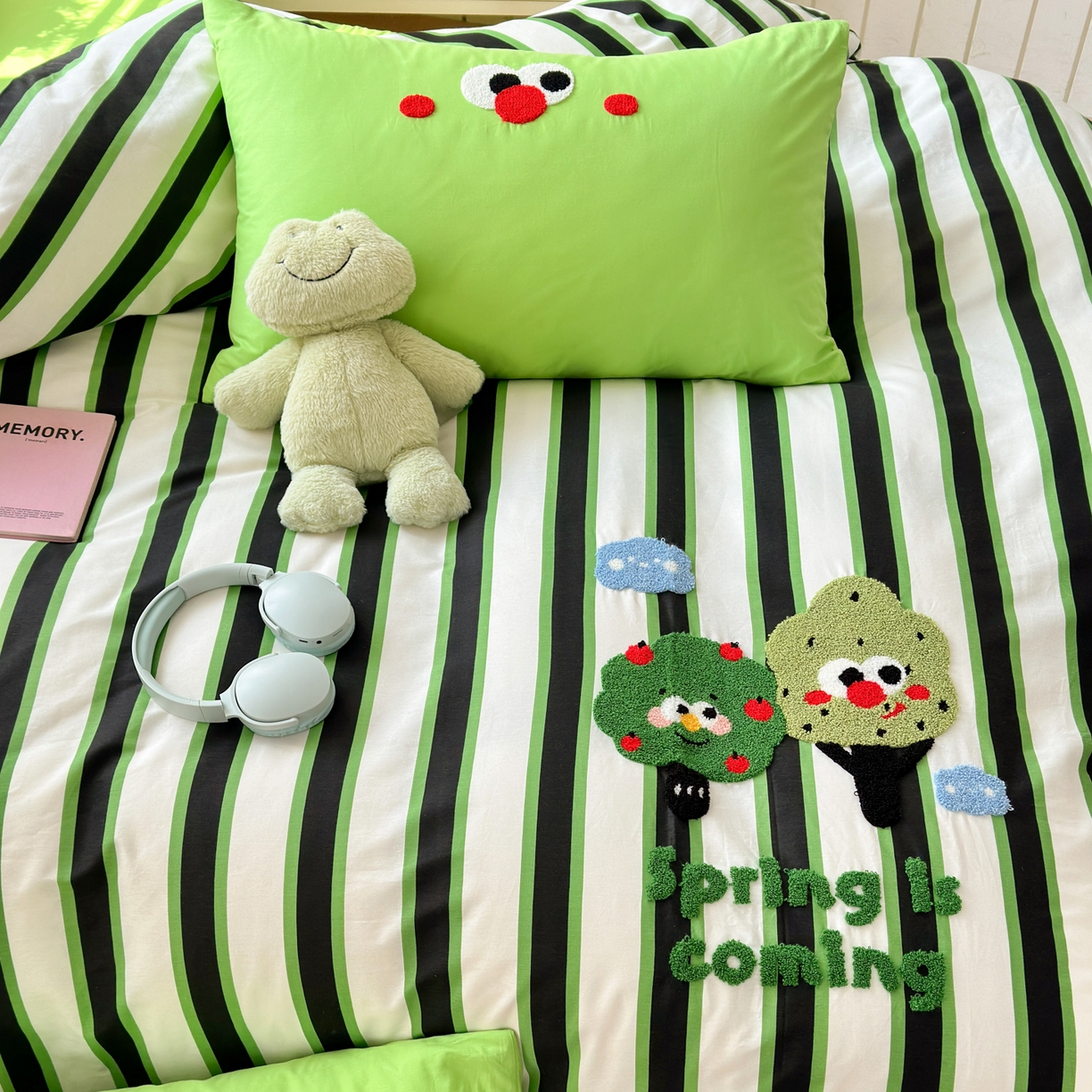 91家纺网 家纺一手货源 找家纺 如意朵 2026新款全棉纯棉毛巾绣四件套（第二批） 许愿树