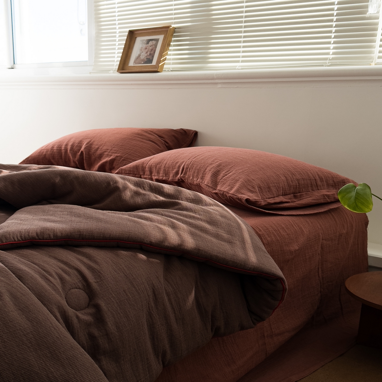 91家纺网 家纺一手货源 找家纺 棉小二 2026新款全棉大豆纤维冬被春秋被 千鸟格 咖