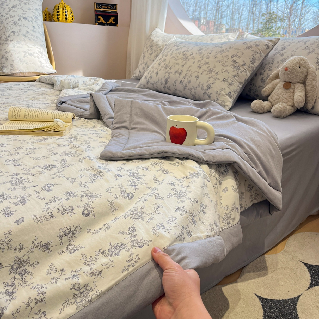 91家纺网 家纺一手货源 找家纺 （总）一加一 2026新款洛卡棉印花大豆夏被四件套