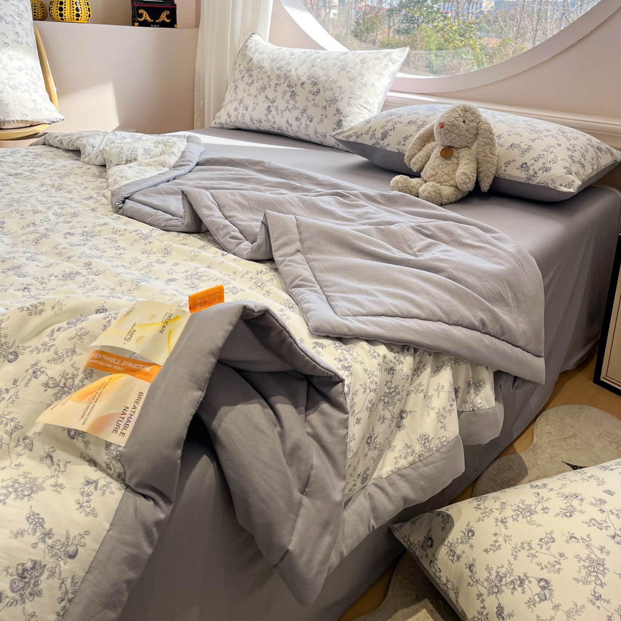 91家纺网 家纺一手货源 找家纺 （总）一加一 2026新款洛卡棉印花大豆夏被四件套