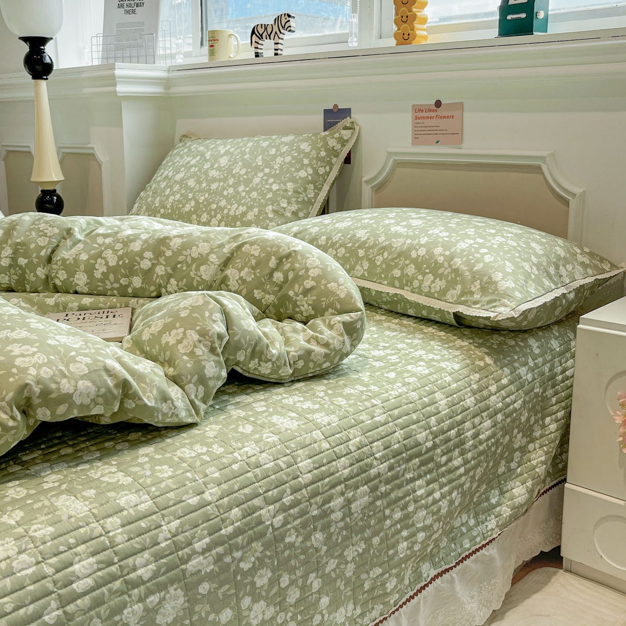 91家纺网 家纺一手货源 找家纺 娜朵家纺 2026新款全棉印花床盖四件套 海棠烟雨