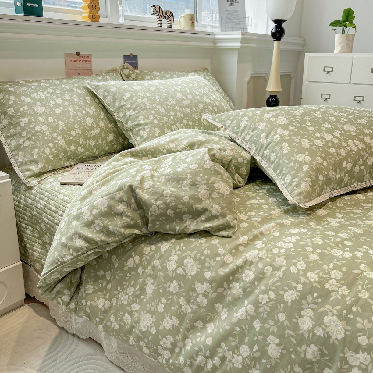 91家纺网 家纺一手货源 找家纺 娜朵家纺 2026新款全棉印花床盖四件套 海棠烟雨