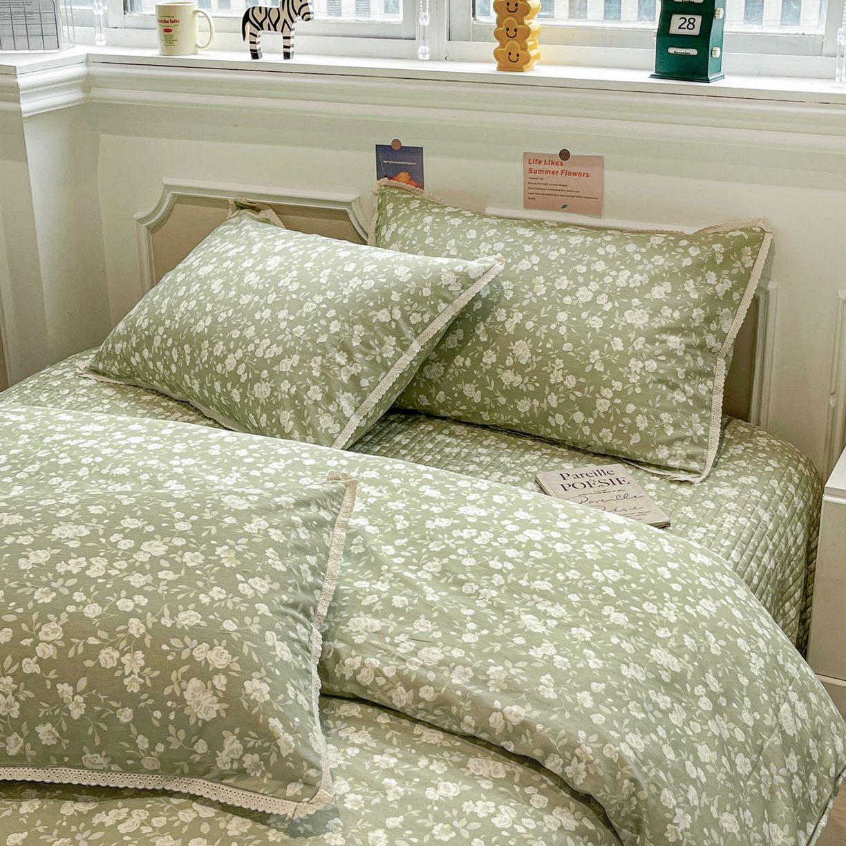 91家纺网 家纺一手货源 找家纺 娜朵家纺 2026新款全棉印花床盖四件套 海棠烟雨