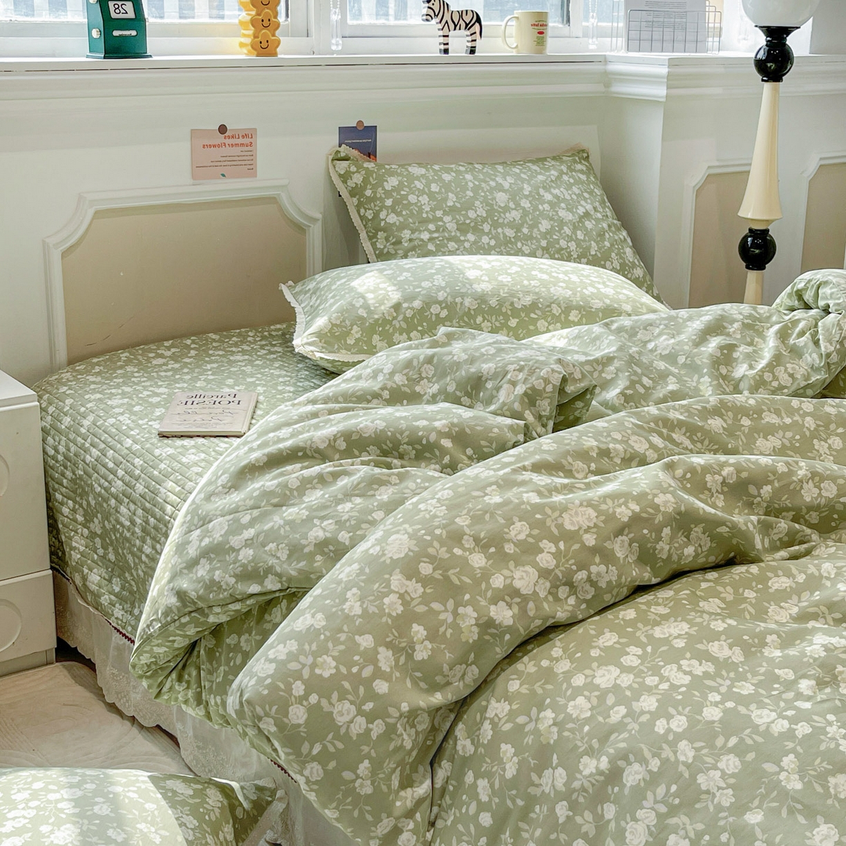 91家纺网 家纺一手货源 找家纺 娜朵家纺 2026新款全棉印花床盖四件套 海棠烟雨