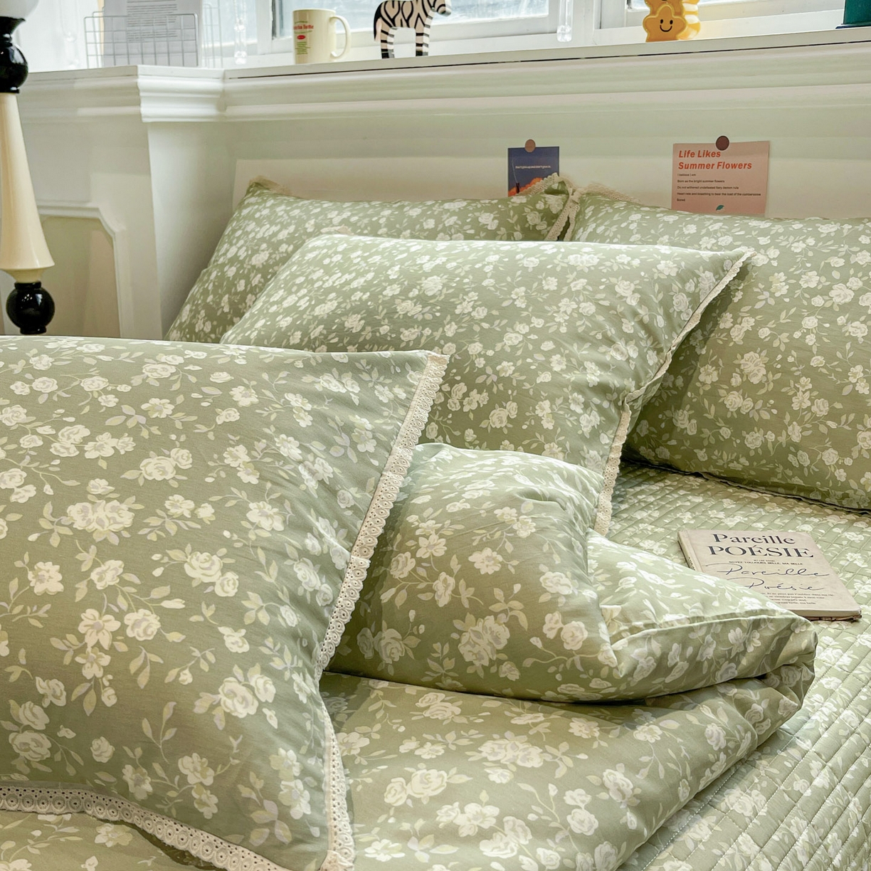 91家纺网 家纺一手货源 找家纺 娜朵家纺 2026新款全棉印花床盖四件套 海棠烟雨