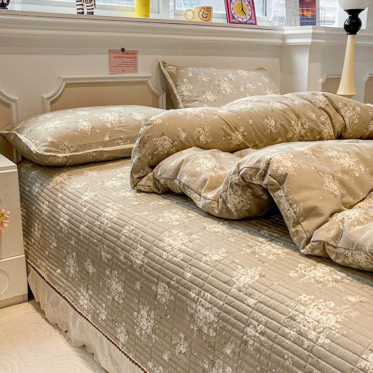 91家纺网 家纺一手货源 找家纺 娜朵家纺 2026新款全棉印花床盖四件套 唐顿庄园