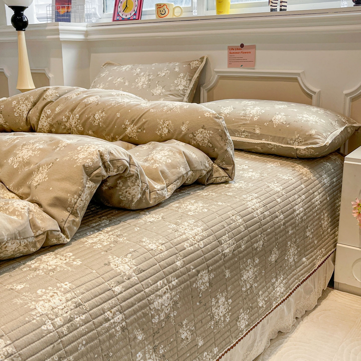 91家纺网 家纺一手货源 找家纺 娜朵家纺 2026新款全棉印花床盖四件套 唐顿庄园