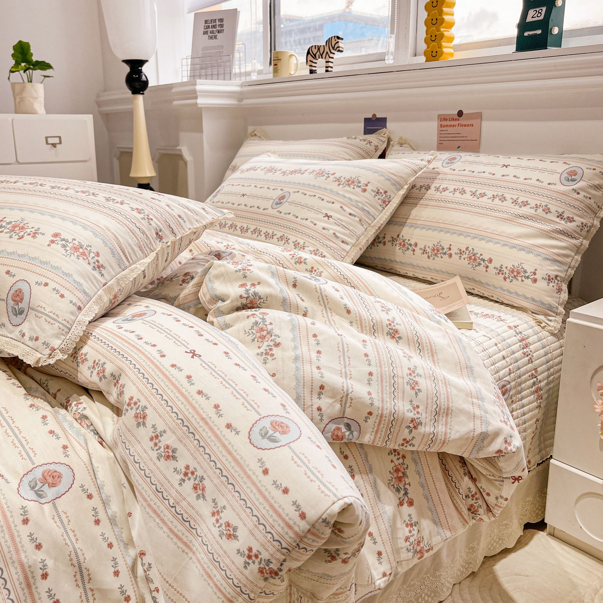 91家纺网 家纺一手货源 找家纺 娜朵家纺 2026新款全棉印花床盖四件套 绚丽多姿