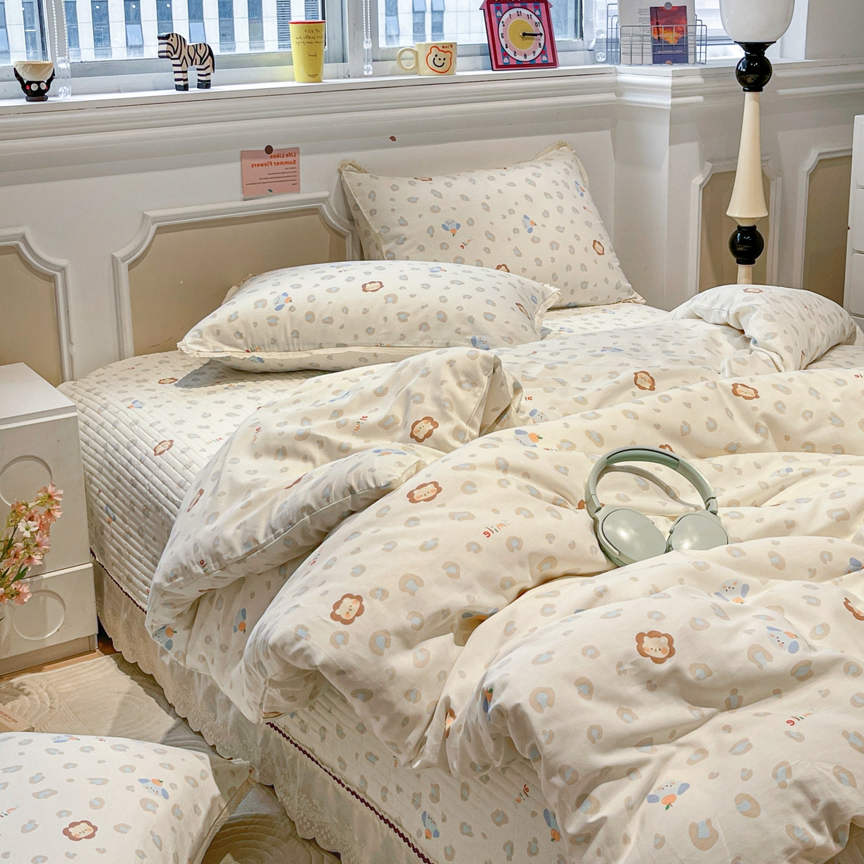 91家纺网 家纺一手货源 找家纺 娜朵家纺 2026新款全棉印花床盖四件套 缤纷乐园