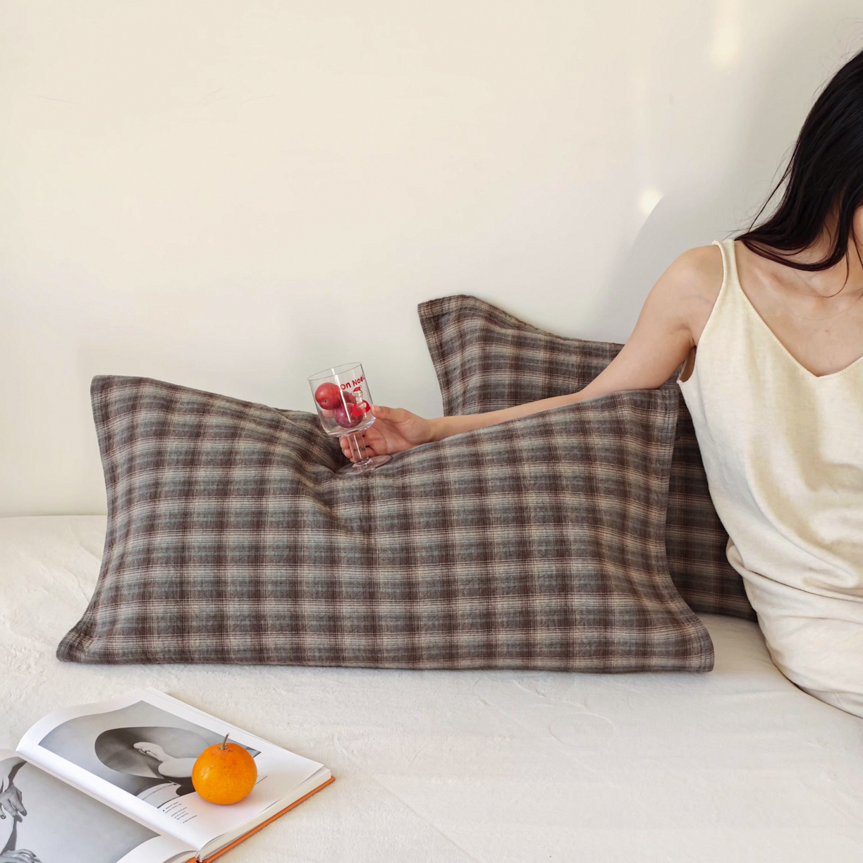 91家纺网 家纺一手货源 找家纺 （总）沐瑟家纺 2026新款格子款枕巾垫巾