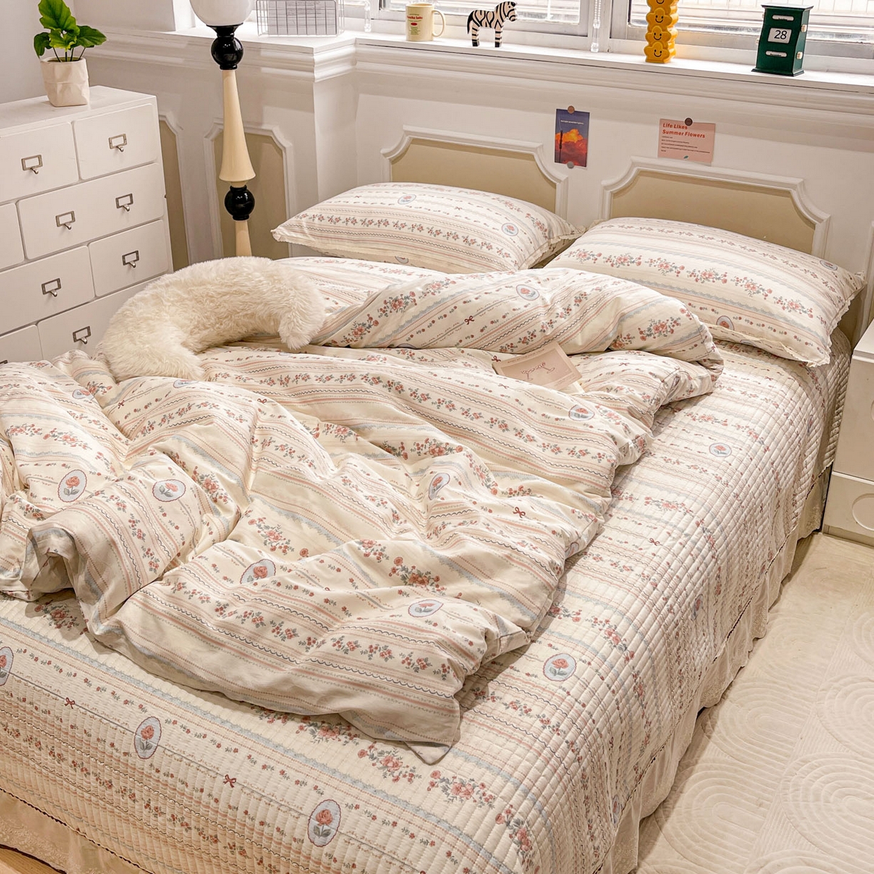 91家纺网 家纺一手货源 找家纺 娜朵家纺 2026新款全棉印花床盖四件套 绚丽多姿