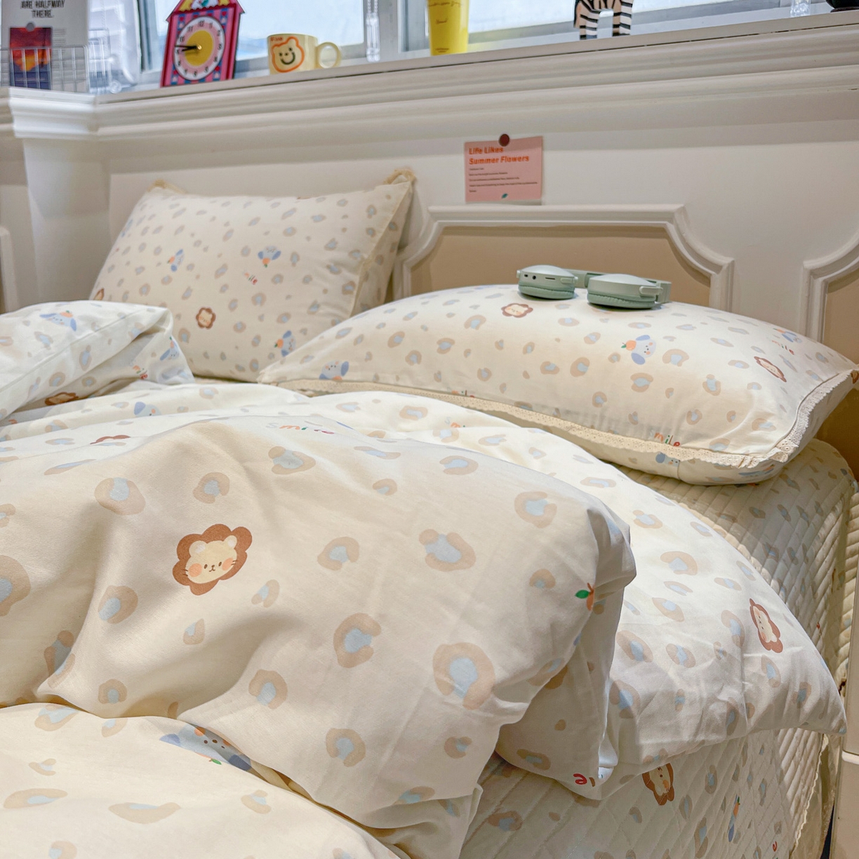 91家纺网 家纺一手货源 找家纺 娜朵家纺 2026新款全棉印花床盖四件套 缤纷乐园