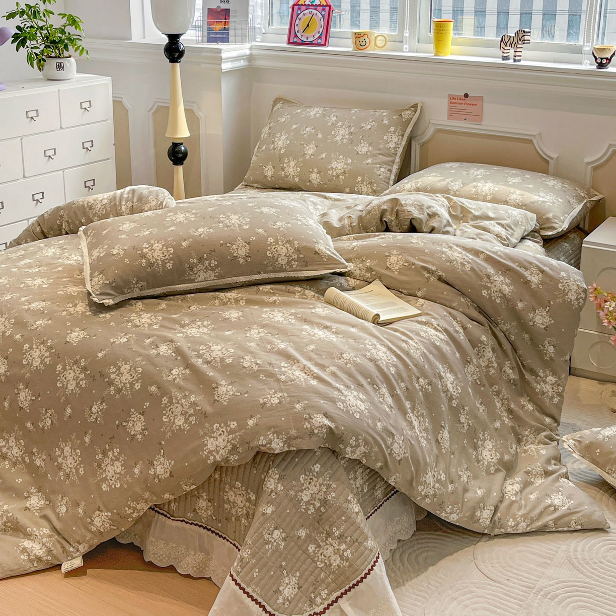 91家纺网 家纺一手货源 找家纺 （总）娜朵家纺 2025新款雪花绒小清新印花四件套