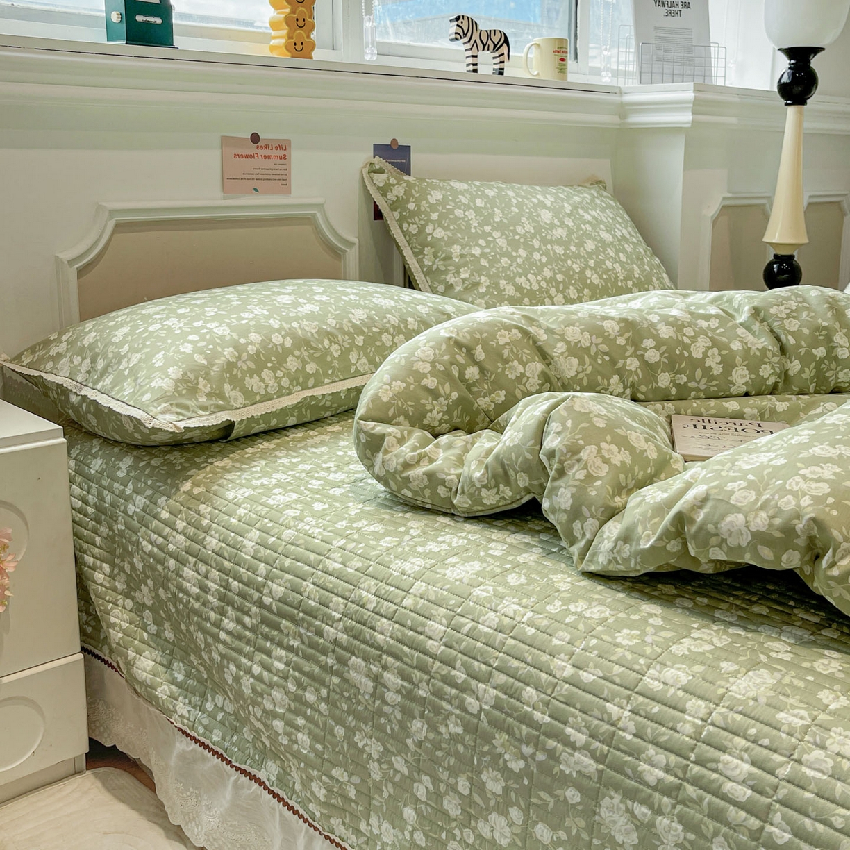 91家纺网 家纺一手货源 找家纺 娜朵家纺 2026新款全棉印花床盖四件套 海棠烟雨