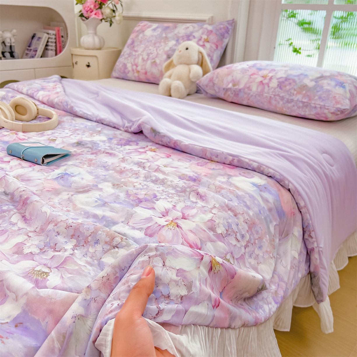 91家纺网 家纺一手货源 找家纺 （总）兄弟坊 2026春夏新款小清新凉感韩版花边夏被夏凉被午睡被空调被