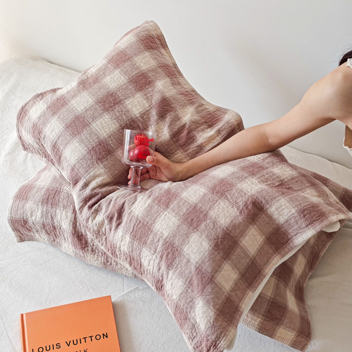 91家纺网 家纺一手货源 找家纺 （总）沐瑟家纺 2026新款格子款枕巾垫巾