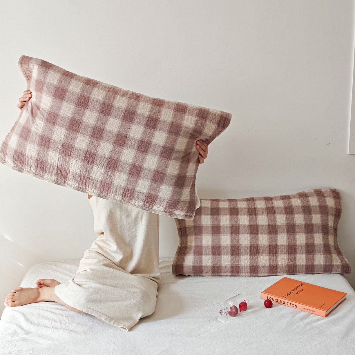 91家纺网 家纺一手货源 找家纺 （总）沐瑟家纺 2026新款格子款枕巾垫巾