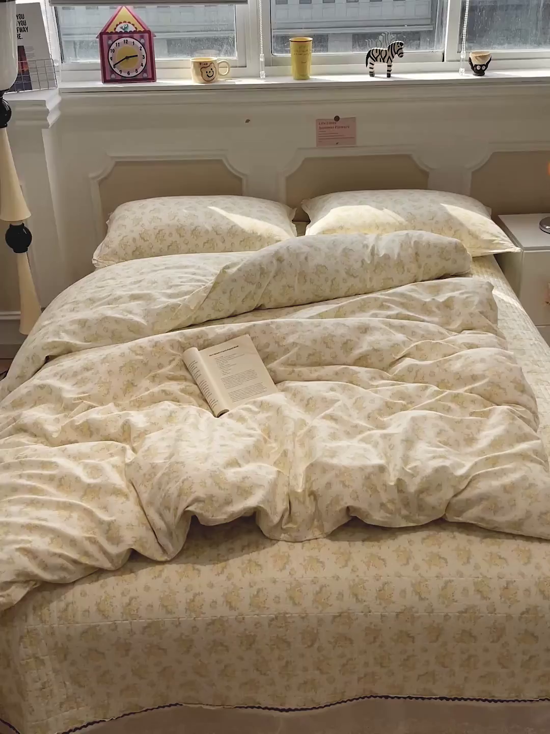 91家纺网 家纺一手货源 找家纺 娜朵家纺 2026新款全棉印花床盖四件套 晴天小花-黄