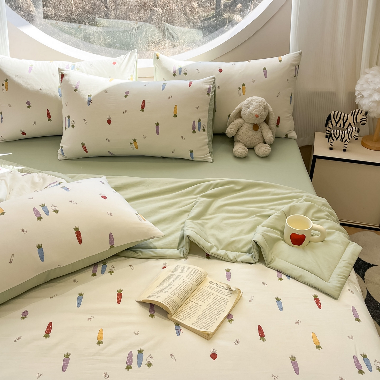 91家纺网 家纺一手货源 找家纺 （总）一加一 2026新款洛卡棉印花大豆夏被四件套