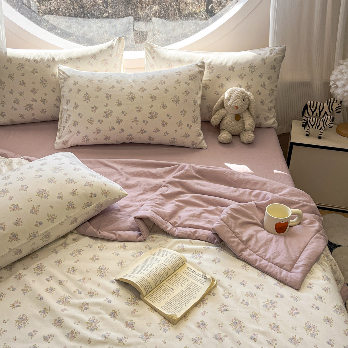 91家纺网 家纺一手货源 找家纺 （总）一加一 2026新款洛卡棉印花大豆夏被四件套