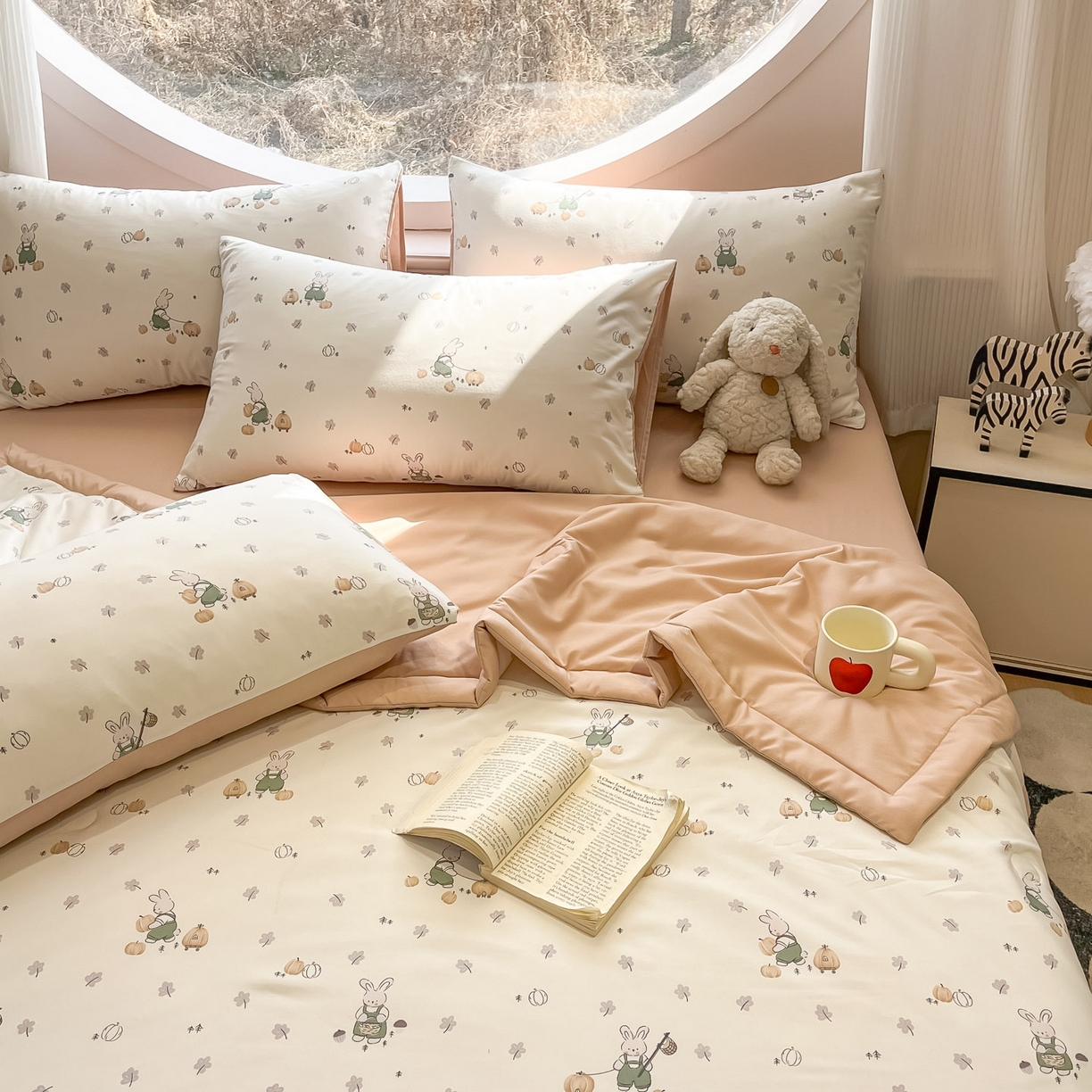 91家纺网 家纺一手货源 找家纺 （总）一加一 2026新款洛卡棉印花大豆夏被四件套