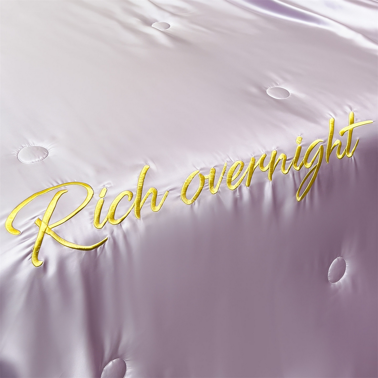 91家纺网 家纺一手货源 找家纺 兄弟坊 2026春夏新款水洗冰丝刺绣纯色夏被夏被四件套夏凉被空调被 云锦紫