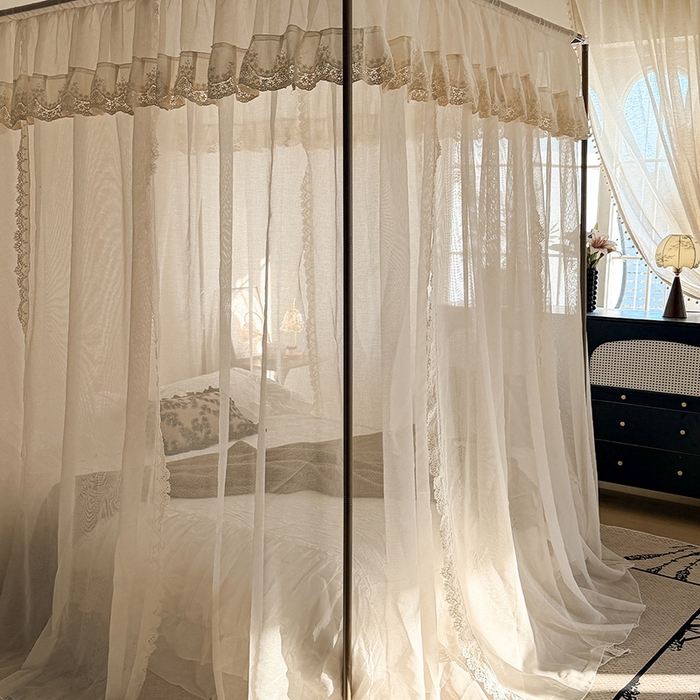 91家纺网 家纺一手货源 找家纺 （总）都市缘蚊帐 2026新款906系列香思缦多丽棉纱落地宫廷蚊帐