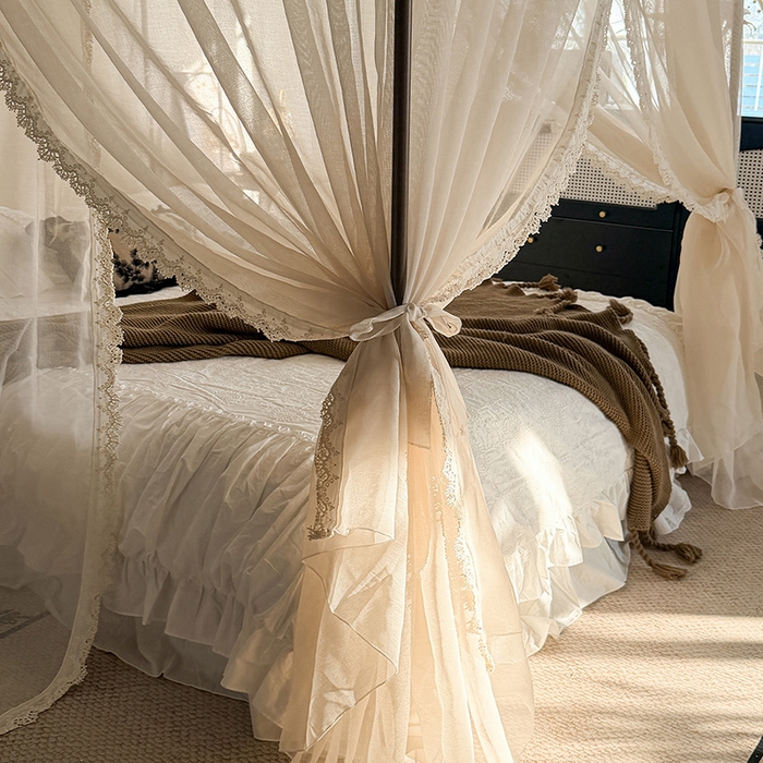 91家纺网 家纺一手货源 找家纺 （总）都市缘蚊帐 2026新款906系列香思缦多丽棉纱落地宫廷蚊帐