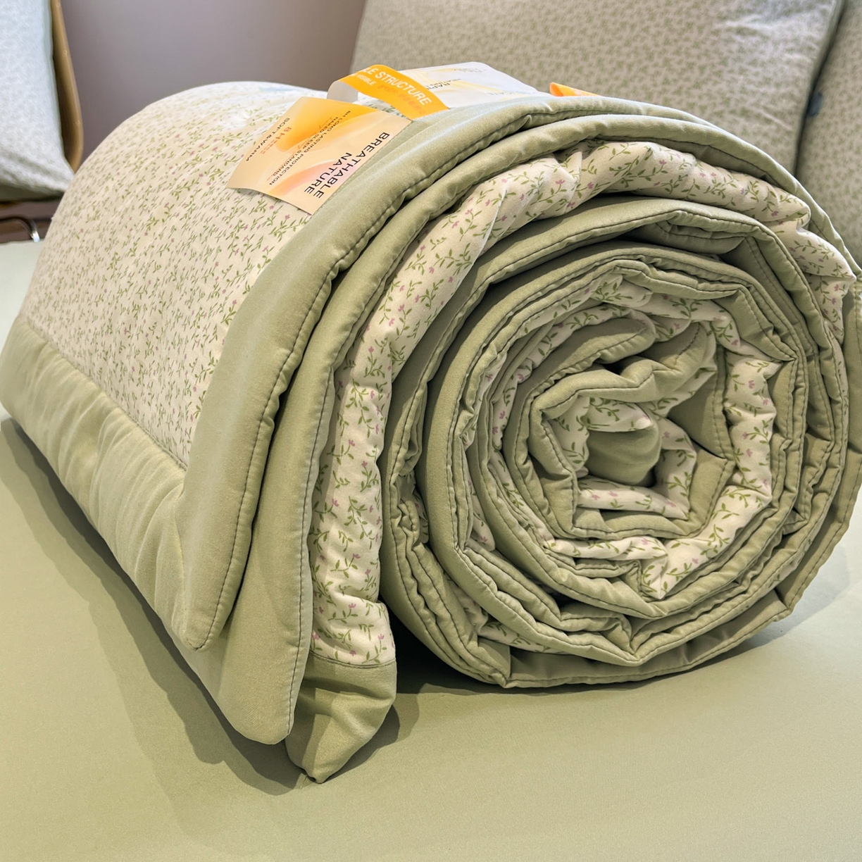 91家纺网 家纺一手货源 找家纺 一加一 2026新款洛卡棉印花大豆夏被四件套 青禾随影