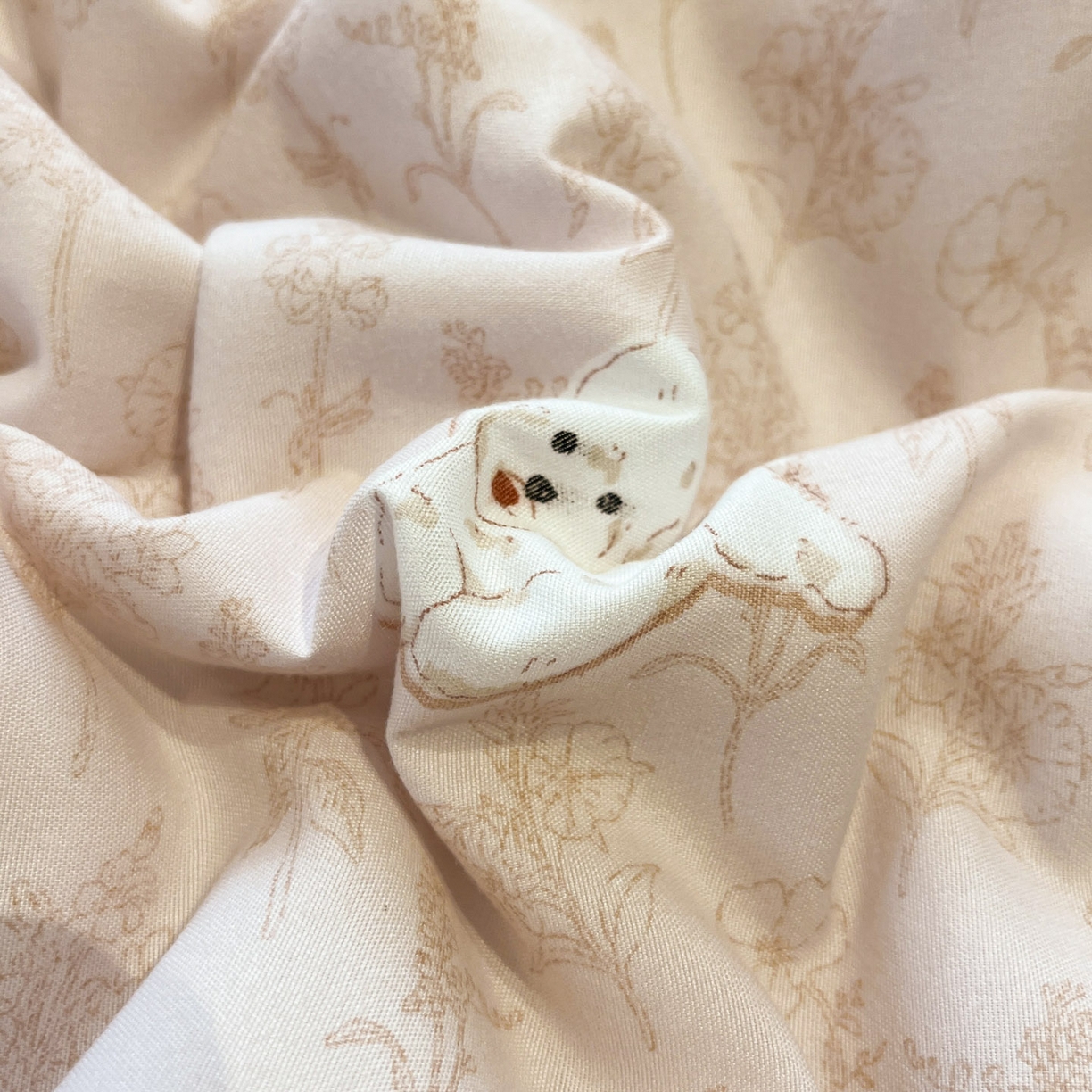 91家纺网 家纺一手货源 找家纺 一加一 2026新款洛卡棉印花大豆夏被四件套 软心小狗