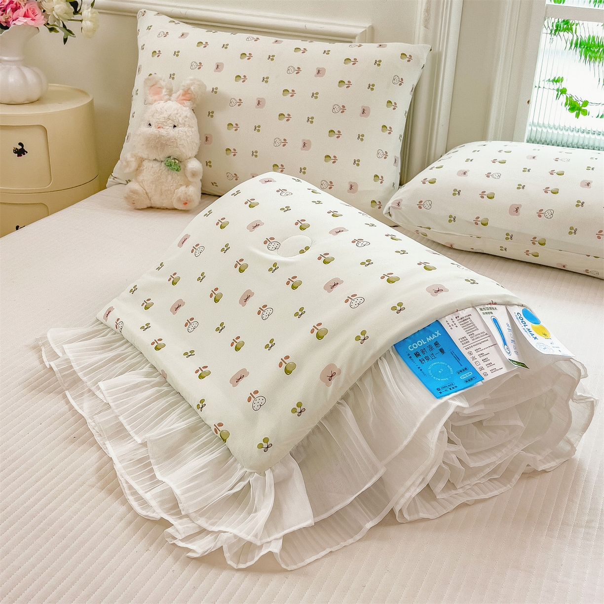 91家纺网 家纺一手货源 找家纺 兄弟坊 2026春夏新款小清新凉感韩版花边夏被夏凉被午睡被空调被 种子花园