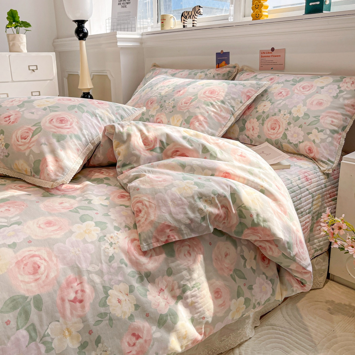 91家纺网 家纺一手货源 找家纺 （总）娜朵家纺 2026新款全棉印花床盖四件套