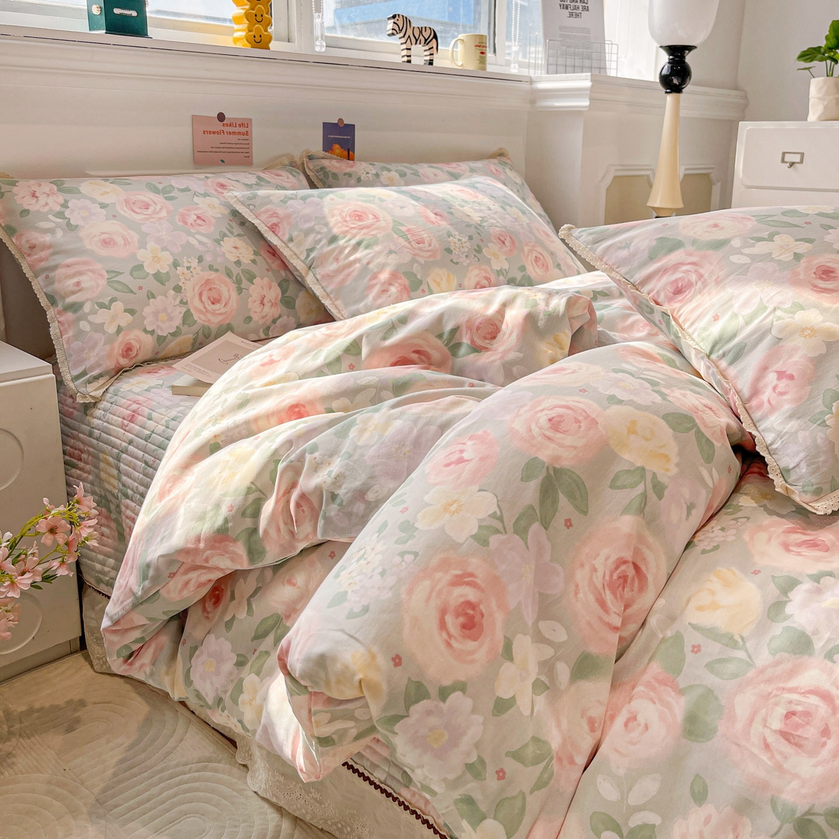 91家纺网 家纺一手货源 找家纺 （总）娜朵家纺 2026新款全棉印花床盖四件套