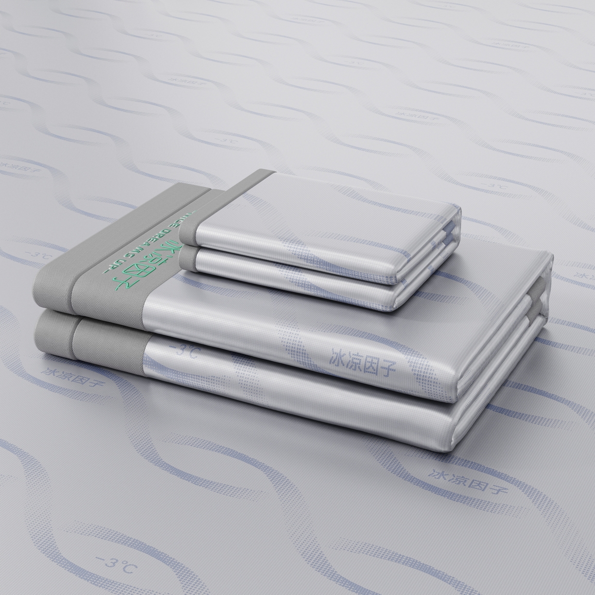 91家纺网 家纺一手货源 找家纺 雅诗帛 2026新款冰凉因子冰丝席-冰凉因子 冰凉因子-蓝