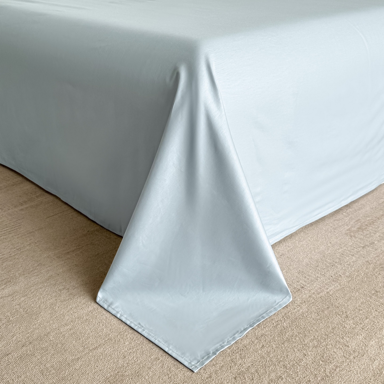 91家纺网 家纺一手货源 找家纺 眠博士 2026新款色织水洗双层纱提花四件套 曲奇蓝格