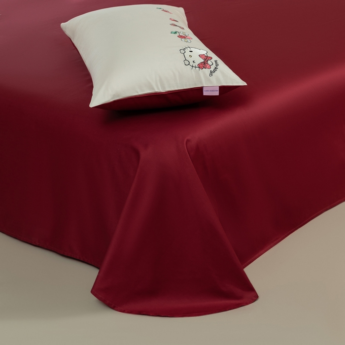 91家纺网 家纺一手货源 找家纺 卡巴伦家纺 2026新款正版hellokitty长绒棉全棉纯棉四件套【联系客服获取授权后才可售卖】 奶糖kt