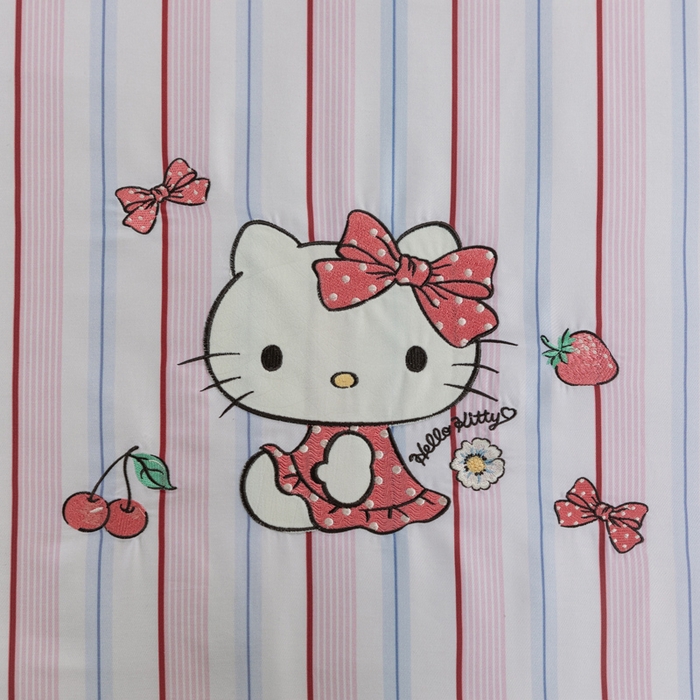 91家纺网 家纺一手货源 找家纺 卡巴伦家纺 2026新款正版hellokitty长绒棉全棉纯棉四件套【联系客服获取授权后才可售卖】 元氣Kitty