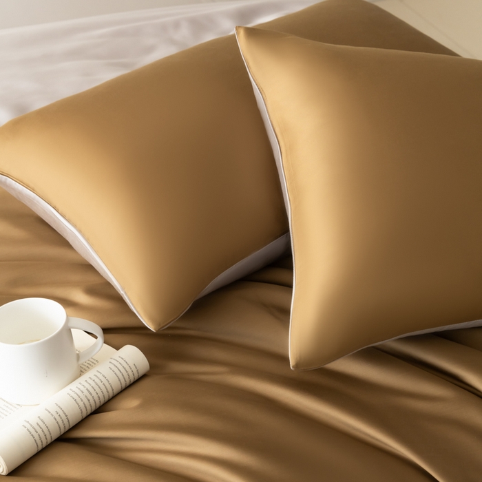 91家纺网 家纺一手货源 找家纺 （总）禾时 2026新款60支奥地利兰精双拼纯色天丝四件套