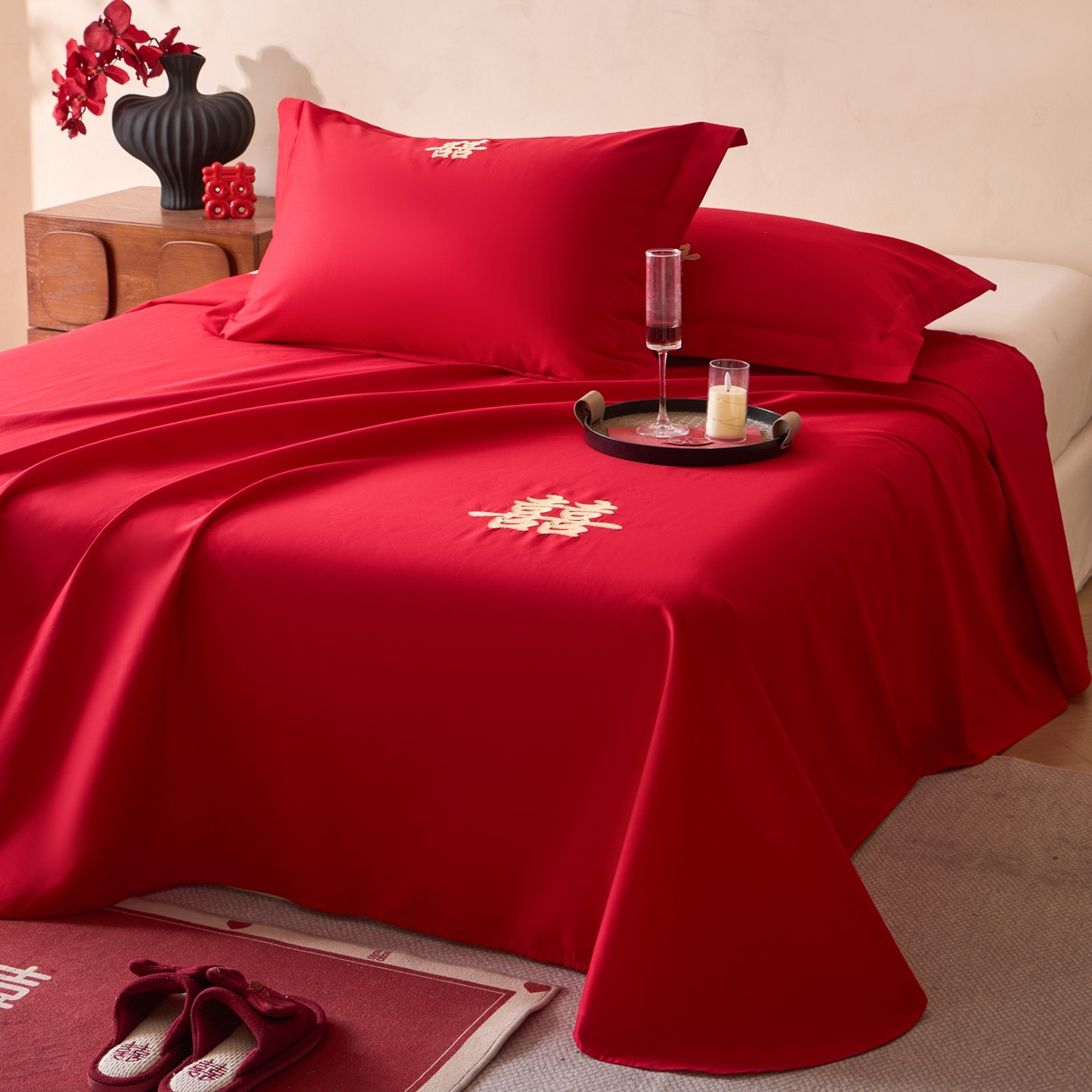 91家纺网 家纺一手货源 找家纺 （总）东方合美（原：皇家传奇） 2026新款婚庆单品床单单品床盖系列