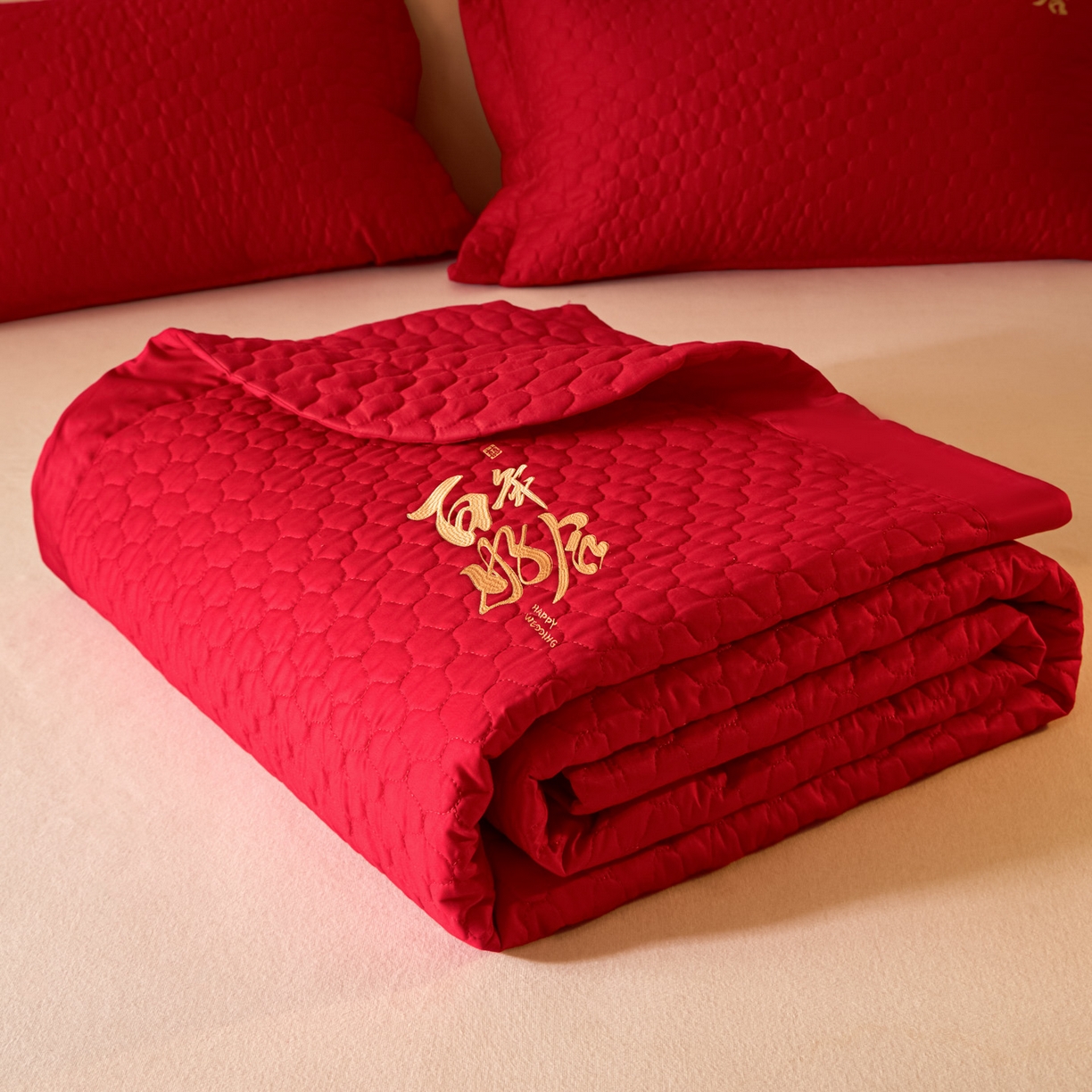 91家纺网 家纺一手货源 找家纺 东方合美（原：皇家传奇） 2026新款婚庆单品床单单品床盖系列 床盖-百年好合