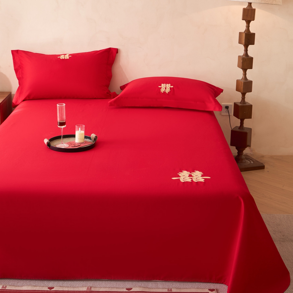 91家纺网 家纺一手货源 找家纺 东方合美（原：皇家传奇） 2026新款婚庆单品床单单品床盖系列 床单-囍