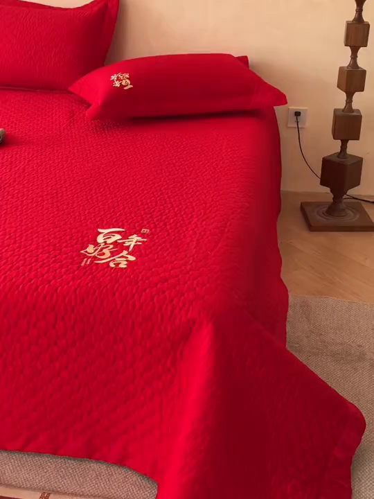 91家纺网 家纺一手货源 找家纺 东方合美（原：皇家传奇） 2026新款婚庆单品床单单品床盖系列 床盖-百年好合