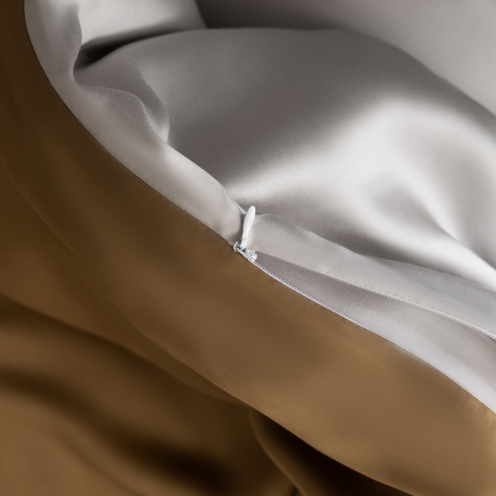 91家纺网 家纺一手货源 找家纺 禾时 2026新款60支奥地利兰精双拼纯色天丝四件套 敦煌色-曙光银