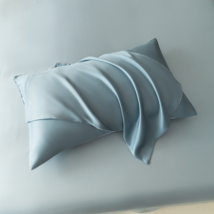 91家纺网 家纺一手货源 找家纺 禾时 2026新款60支奥地利兰精双拼纯色天丝四件套 灰蓝色-冰川灰