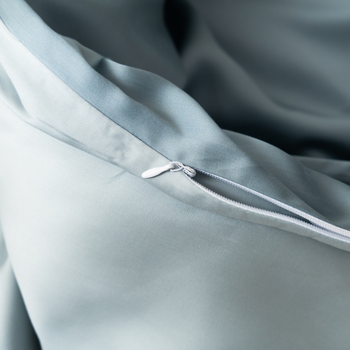 91家纺网 家纺一手货源 找家纺 禾时 2026新款60支奥地利兰精双拼纯色天丝四件套 灰蓝色-冰川灰