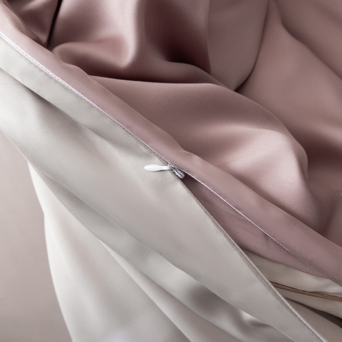 91家纺网 家纺一手货源 找家纺 禾时 2026新款60支奥地利兰精双拼纯色天丝四件套 满天星紫-曙光银