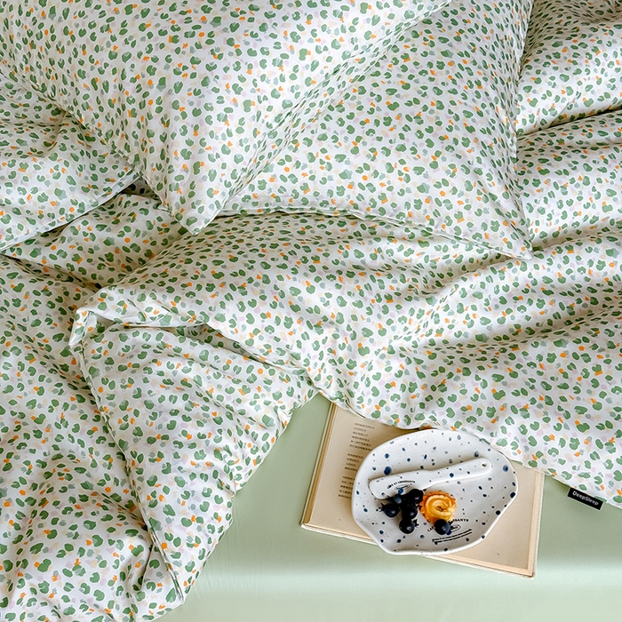 91家纺网 家纺一手货源 找家纺 Mr.pig猪先生水洗棉 2026新款莱赛尔纤维印花四件套 绿藻