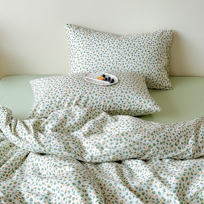 91家纺网 家纺一手货源 找家纺 Mr.pig猪先生水洗棉 2026新款莱赛尔纤维印花四件套 绿藻